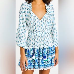 Playa Lucilla Blue Multi Mini Dress Size M